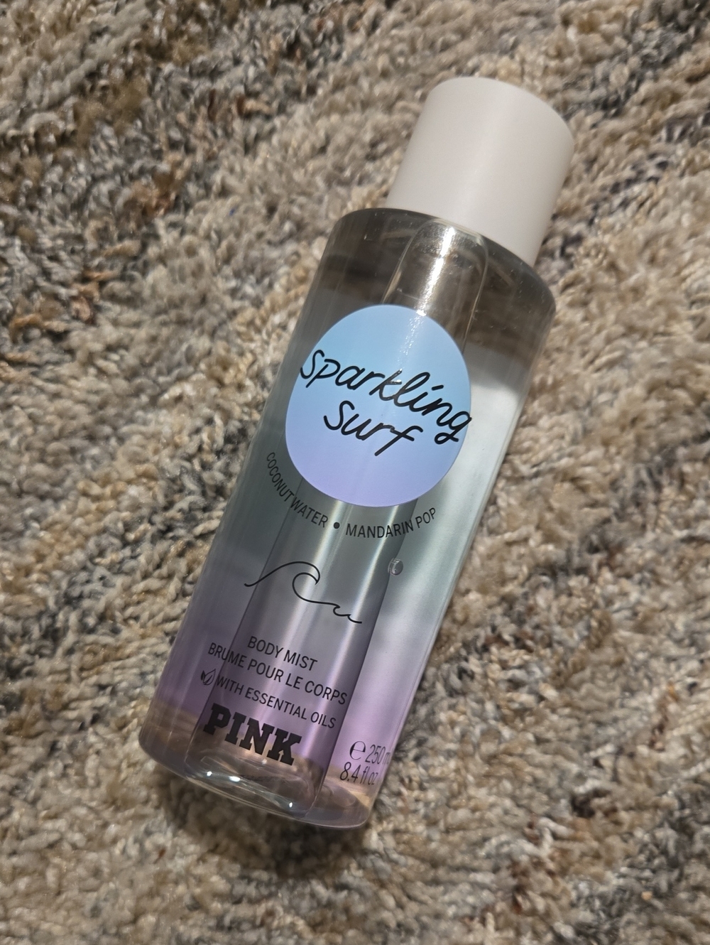 🦋LIMITED EDITION-Sparkling Surf Body Mist by PINK - Iridescent Pastel Bottle
